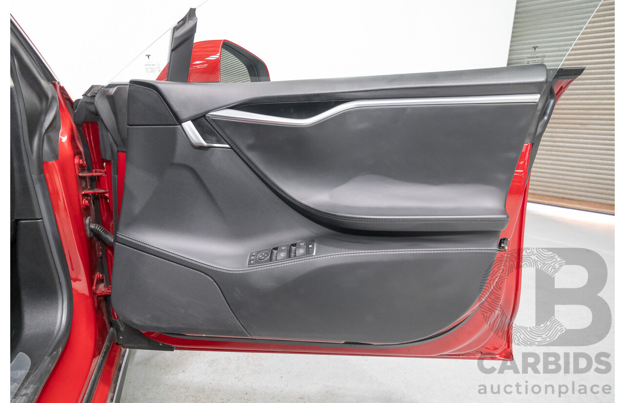 10/2015 Tesla Model S P85D (AWD) 4d Hatchback Sunset Red Metallic - Dedicated Electric EV 376kW