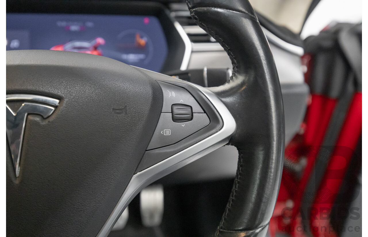 10/2015 Tesla Model S P85D (AWD) 4d Hatchback Sunset Red Metallic - Dedicated Electric EV 376kW
