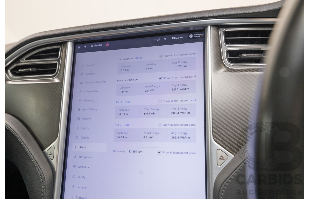10/2015 Tesla Model S P85D (AWD) 4d Hatchback Sunset Red Metallic - Dedicated Electric EV 376kW