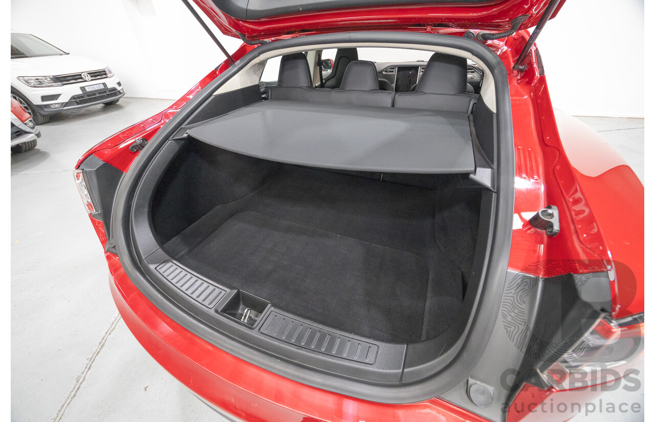 10/2015 Tesla Model S P85D (AWD) 4d Hatchback Sunset Red Metallic - Dedicated Electric EV 376kW
