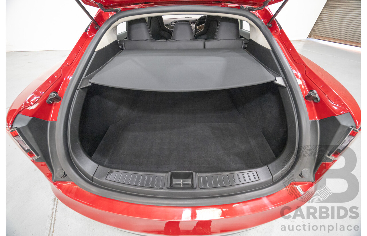 10/2015 Tesla Model S P85D (AWD) 4d Hatchback Sunset Red Metallic - Dedicated Electric EV 376kW