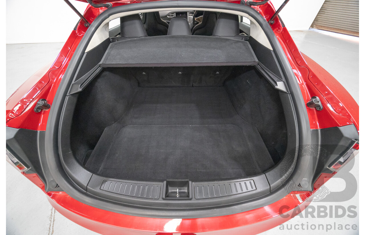 10/2015 Tesla Model S P85D (AWD) 4d Hatchback Sunset Red Metallic - Dedicated Electric EV 376kW