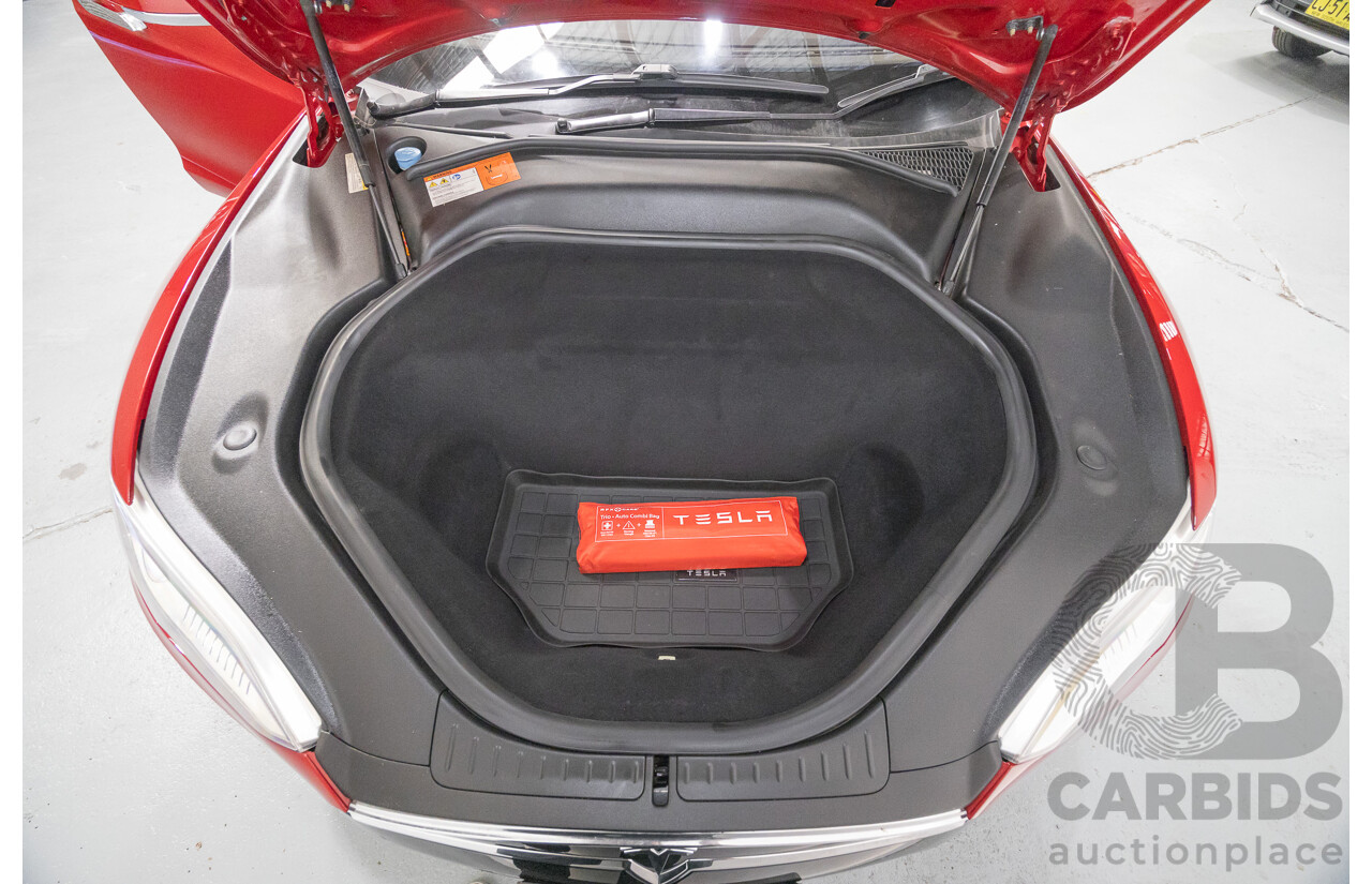 10/2015 Tesla Model S P85D (AWD) 4d Hatchback Sunset Red Metallic - Dedicated Electric EV 376kW