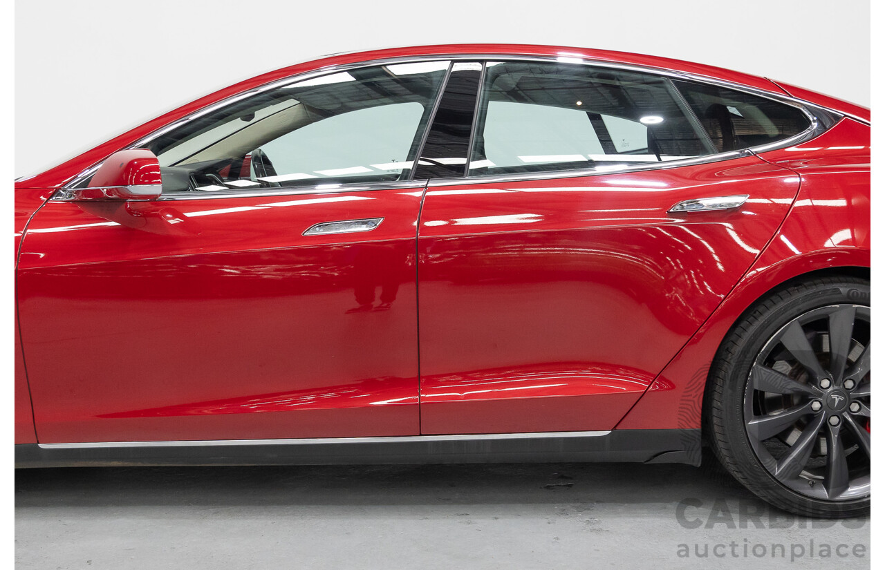 10/2015 Tesla Model S P85D (AWD) 4d Hatchback Sunset Red Metallic - Dedicated Electric EV 376kW