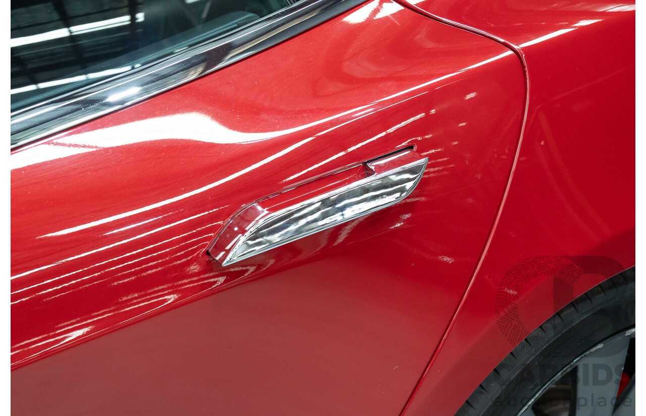 10/2015 Tesla Model S P85D (AWD) 4d Hatchback Sunset Red Metallic - Dedicated Electric EV 376kW