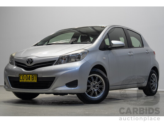 12/2012 Toyota Yaris YR NCP130R 5d Hatchback Silver 1.3L