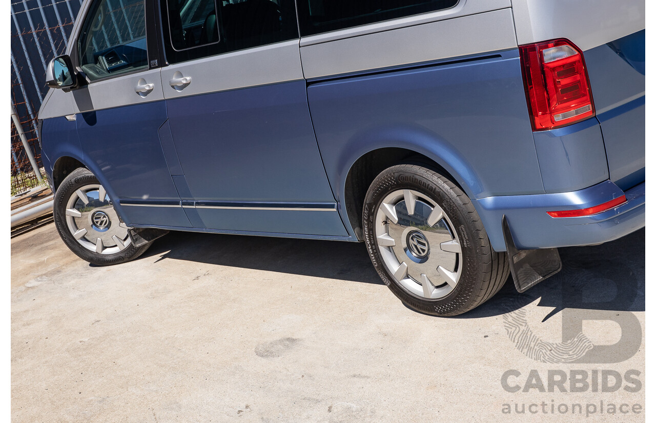 7/2016 Volkswagen Multivan Generation Six TDI 450 T6 MY16 4d Wagon Reflex Silver & Acapulco Blue Metallic Twin Turbo Diesel 2.0L