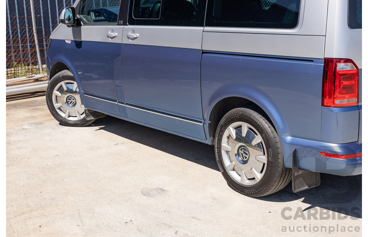 7/2016 Volkswagen Multivan Generation Six TDI 450 T6 MY16 4d Wagon Reflex Silver & Acapulco Blue Metallic Twin Turbo Diesel 2.0L