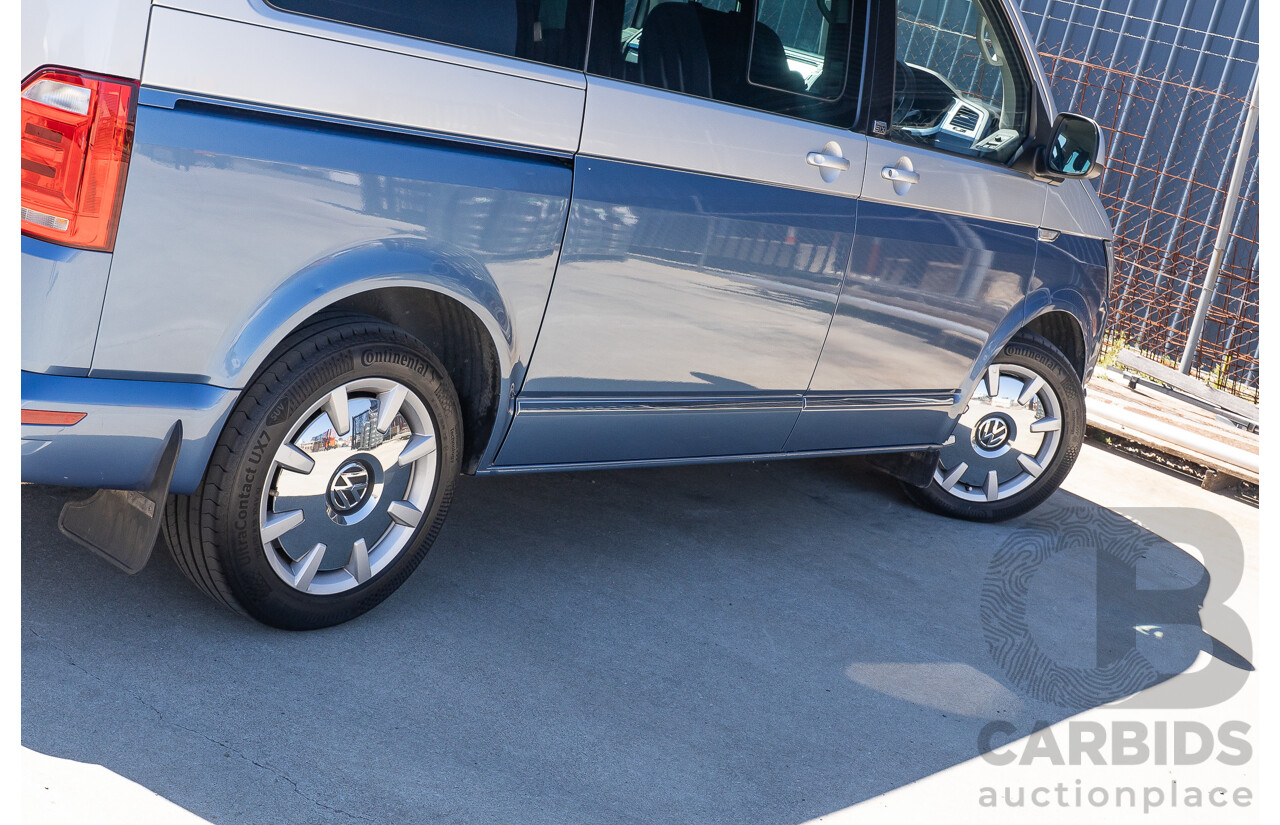 7/2016 Volkswagen Multivan Generation Six TDI 450 T6 MY16 4d Wagon Reflex Silver & Acapulco Blue Metallic Twin Turbo Diesel 2.0L