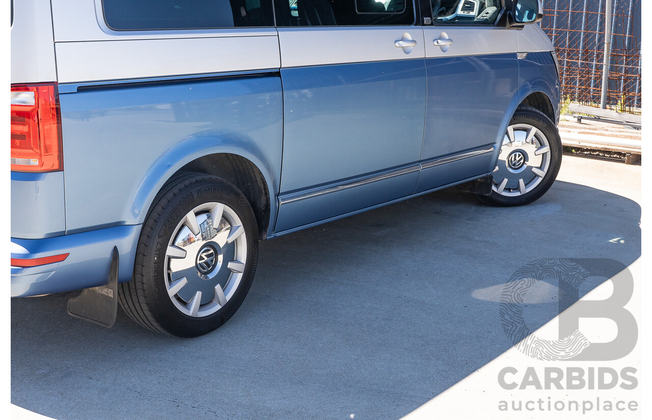 7/2016 Volkswagen Multivan Generation Six TDI 450 T6 MY16 4d Wagon Reflex Silver & Acapulco Blue Metallic Twin Turbo Diesel 2.0L