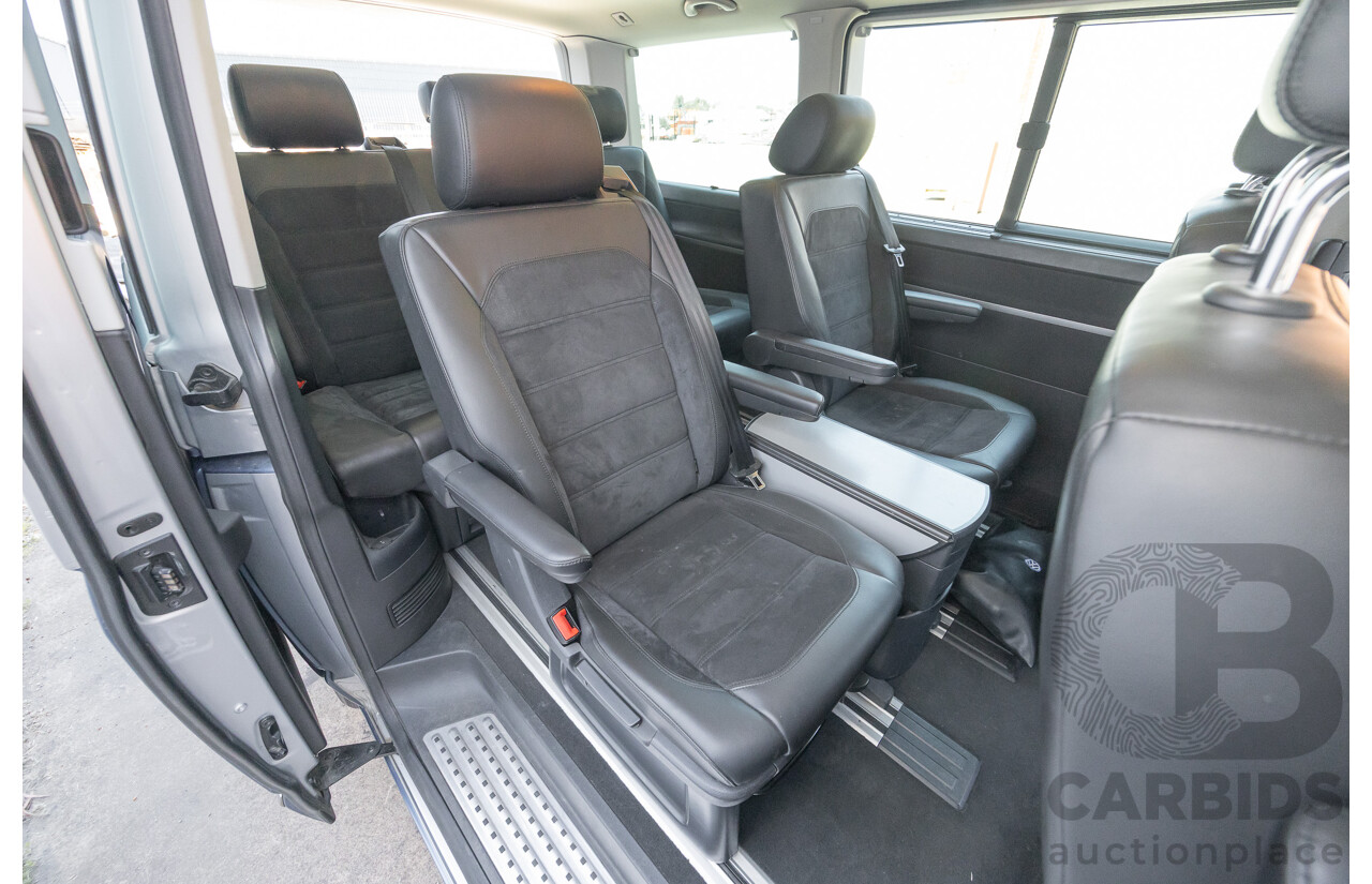 7/2016 Volkswagen Multivan Generation Six TDI 450 T6 MY16 4d Wagon Reflex Silver & Acapulco Blue Metallic Twin Turbo Diesel 2.0L