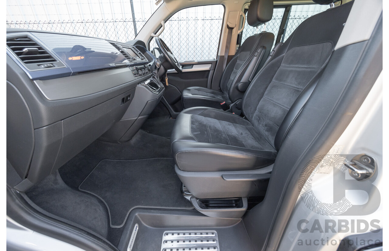 7/2016 Volkswagen Multivan Generation Six TDI 450 T6 MY16 4d Wagon Reflex Silver & Acapulco Blue Metallic Twin Turbo Diesel 2.0L