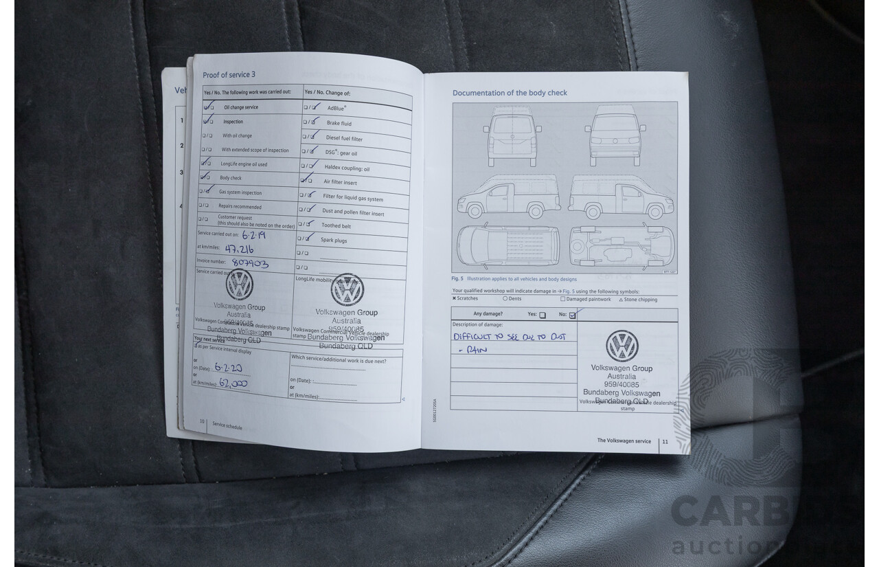 7/2016 Volkswagen Multivan Generation Six TDI 450 T6 MY16 4d Wagon Reflex Silver & Acapulco Blue Metallic Twin Turbo Diesel 2.0L