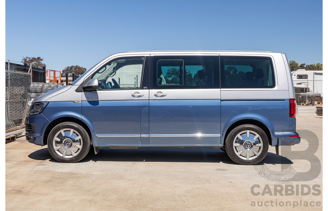 7/2016 Volkswagen Multivan Generation Six TDI 450 T6 MY16 4d Wagon Reflex Silver & Acapulco Blue Metallic Twin Turbo Diesel 2.0L