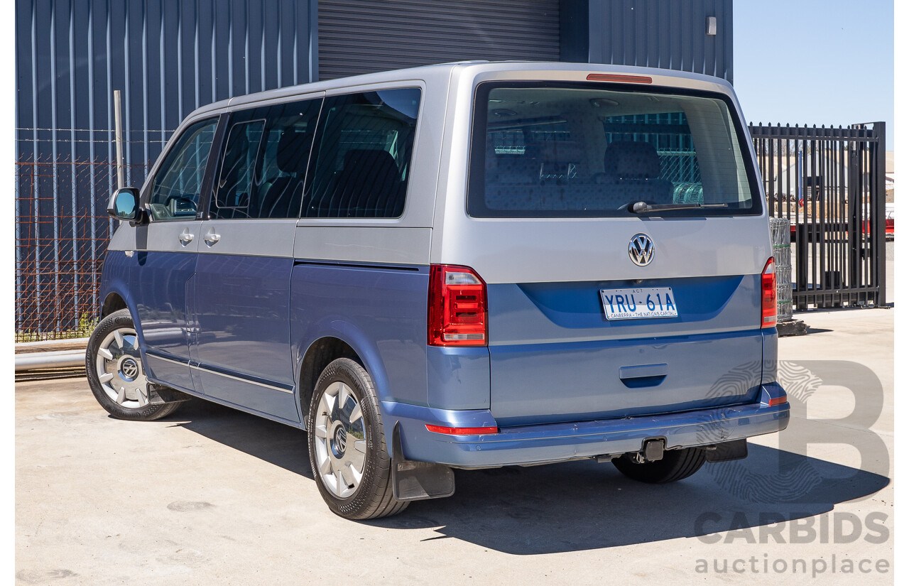 7/2016 Volkswagen Multivan Generation Six TDI 450 T6 MY16 4d Wagon Reflex Silver & Acapulco Blue Metallic Twin Turbo Diesel 2.0L