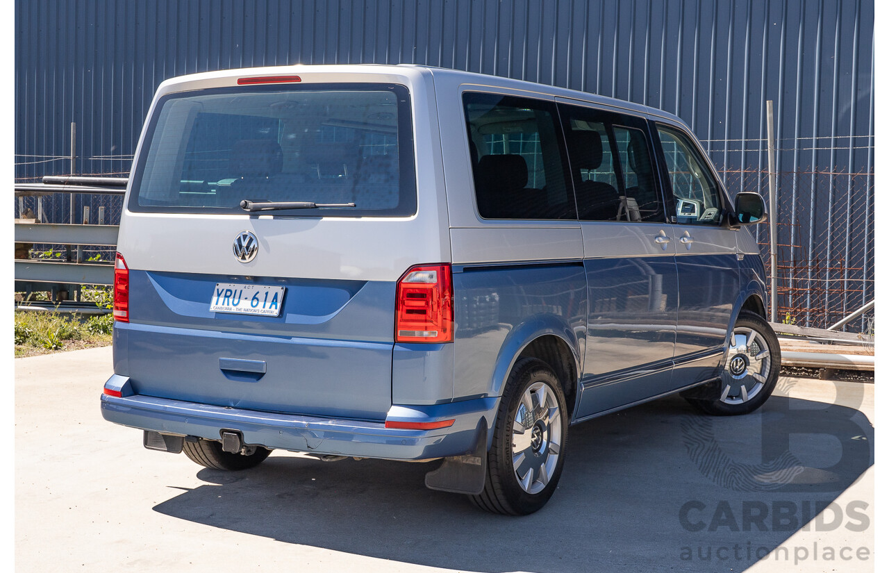 7/2016 Volkswagen Multivan Generation Six TDI 450 T6 MY16 4d Wagon Reflex Silver & Acapulco Blue Metallic Twin Turbo Diesel 2.0L