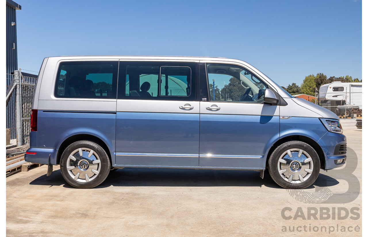 7/2016 Volkswagen Multivan Generation Six TDI 450 T6 MY16 4d Wagon Reflex Silver & Acapulco Blue Metallic Twin Turbo Diesel 2.0L