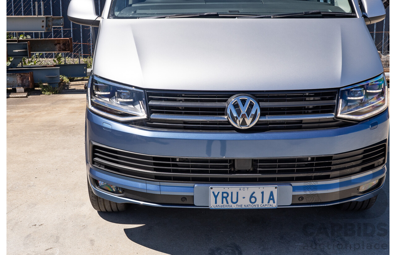 7/2016 Volkswagen Multivan Generation Six TDI 450 T6 MY16 4d Wagon Reflex Silver & Acapulco Blue Metallic Twin Turbo Diesel 2.0L