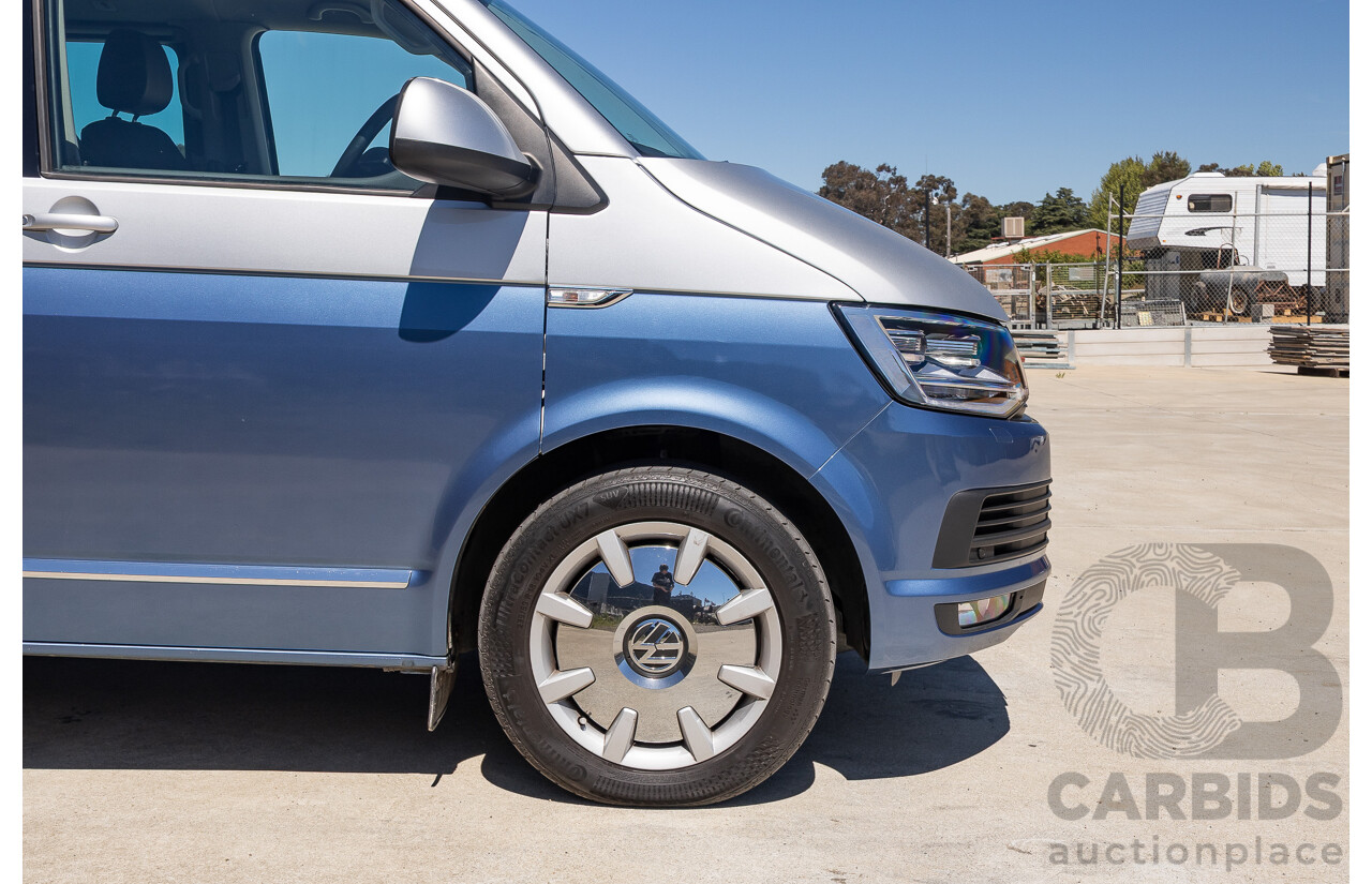 7/2016 Volkswagen Multivan Generation Six TDI 450 T6 MY16 4d Wagon Reflex Silver & Acapulco Blue Metallic Twin Turbo Diesel 2.0L