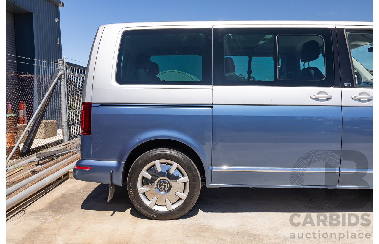 7/2016 Volkswagen Multivan Generation Six TDI 450 T6 MY16 4d Wagon Reflex Silver & Acapulco Blue Metallic Twin Turbo Diesel 2.0L
