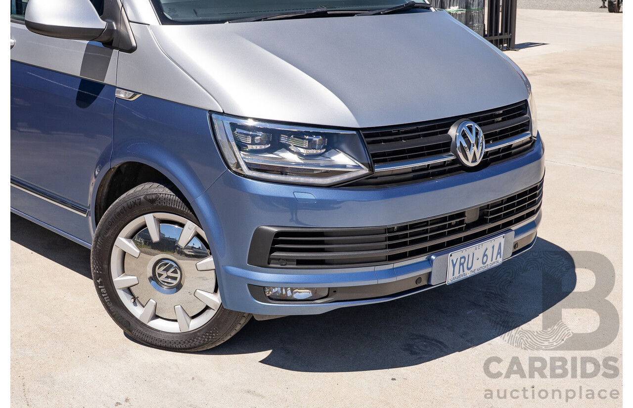 7/2016 Volkswagen Multivan Generation Six TDI 450 T6 MY16 4d Wagon Reflex Silver & Acapulco Blue Metallic Twin Turbo Diesel 2.0L