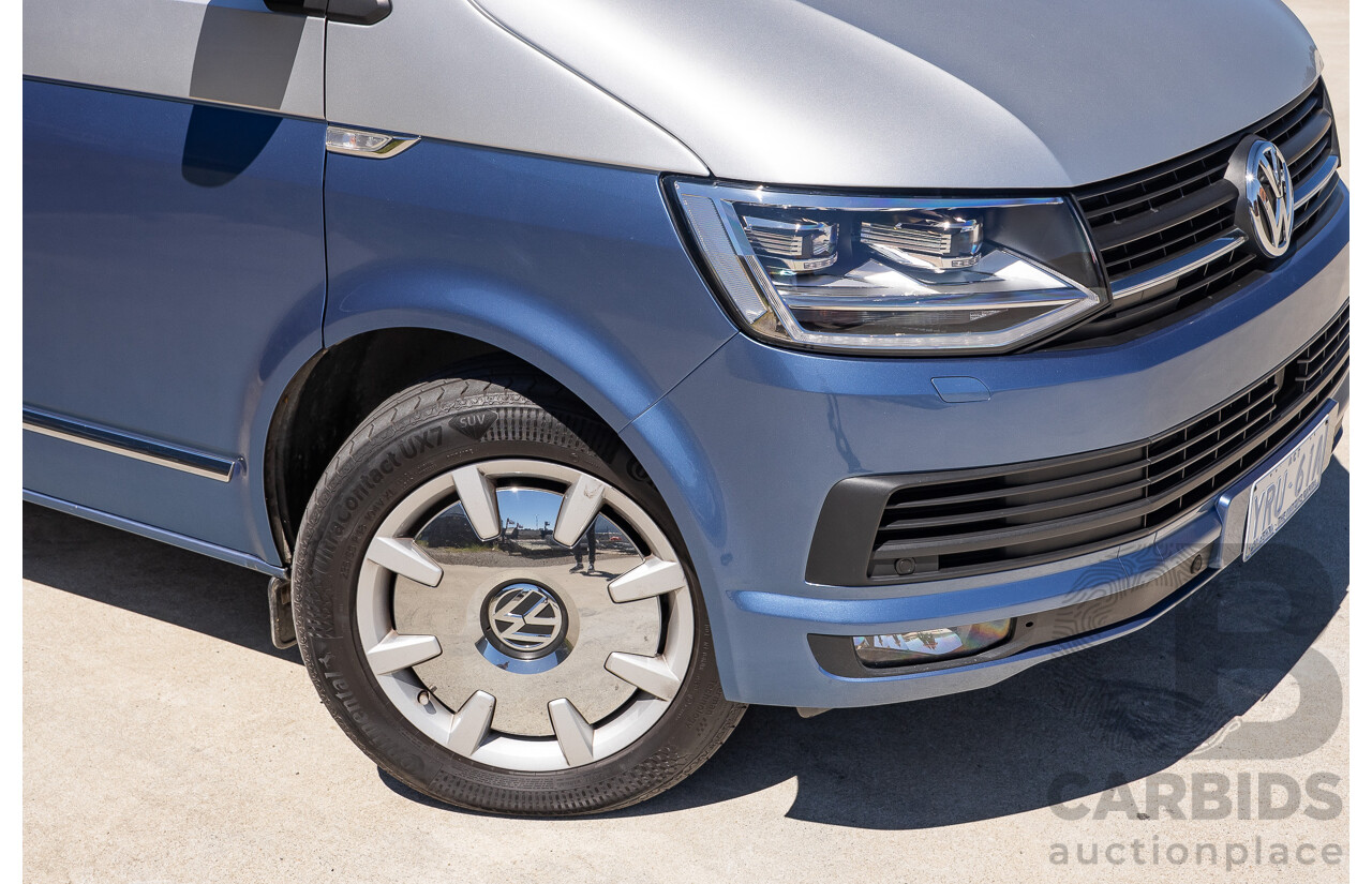 7/2016 Volkswagen Multivan Generation Six TDI 450 T6 MY16 4d Wagon Reflex Silver & Acapulco Blue Metallic Twin Turbo Diesel 2.0L