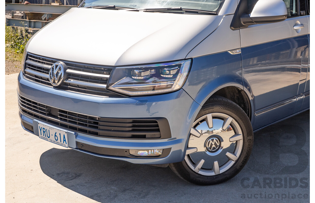 7/2016 Volkswagen Multivan Generation Six TDI 450 T6 MY16 4d Wagon Reflex Silver & Acapulco Blue Metallic Twin Turbo Diesel 2.0L