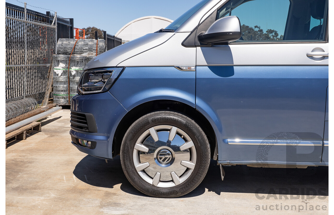 7/2016 Volkswagen Multivan Generation Six TDI 450 T6 MY16 4d Wagon Reflex Silver & Acapulco Blue Metallic Twin Turbo Diesel 2.0L