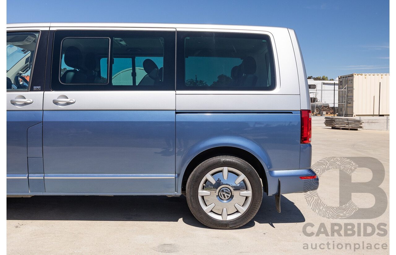 7/2016 Volkswagen Multivan Generation Six TDI 450 T6 MY16 4d Wagon Reflex Silver & Acapulco Blue Metallic Twin Turbo Diesel 2.0L