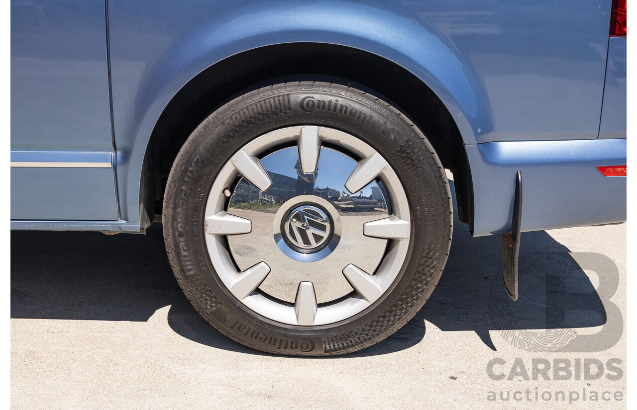 7/2016 Volkswagen Multivan Generation Six TDI 450 T6 MY16 4d Wagon Reflex Silver & Acapulco Blue Metallic Twin Turbo Diesel 2.0L