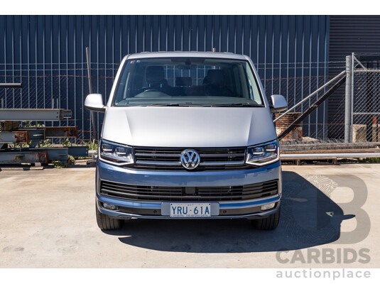 7/2016 Volkswagen Multivan Generation Six TDI 450 T6 MY16 4d Wagon Reflex Silver & Acapulco Blue Metallic Twin Turbo Diesel 2.0L