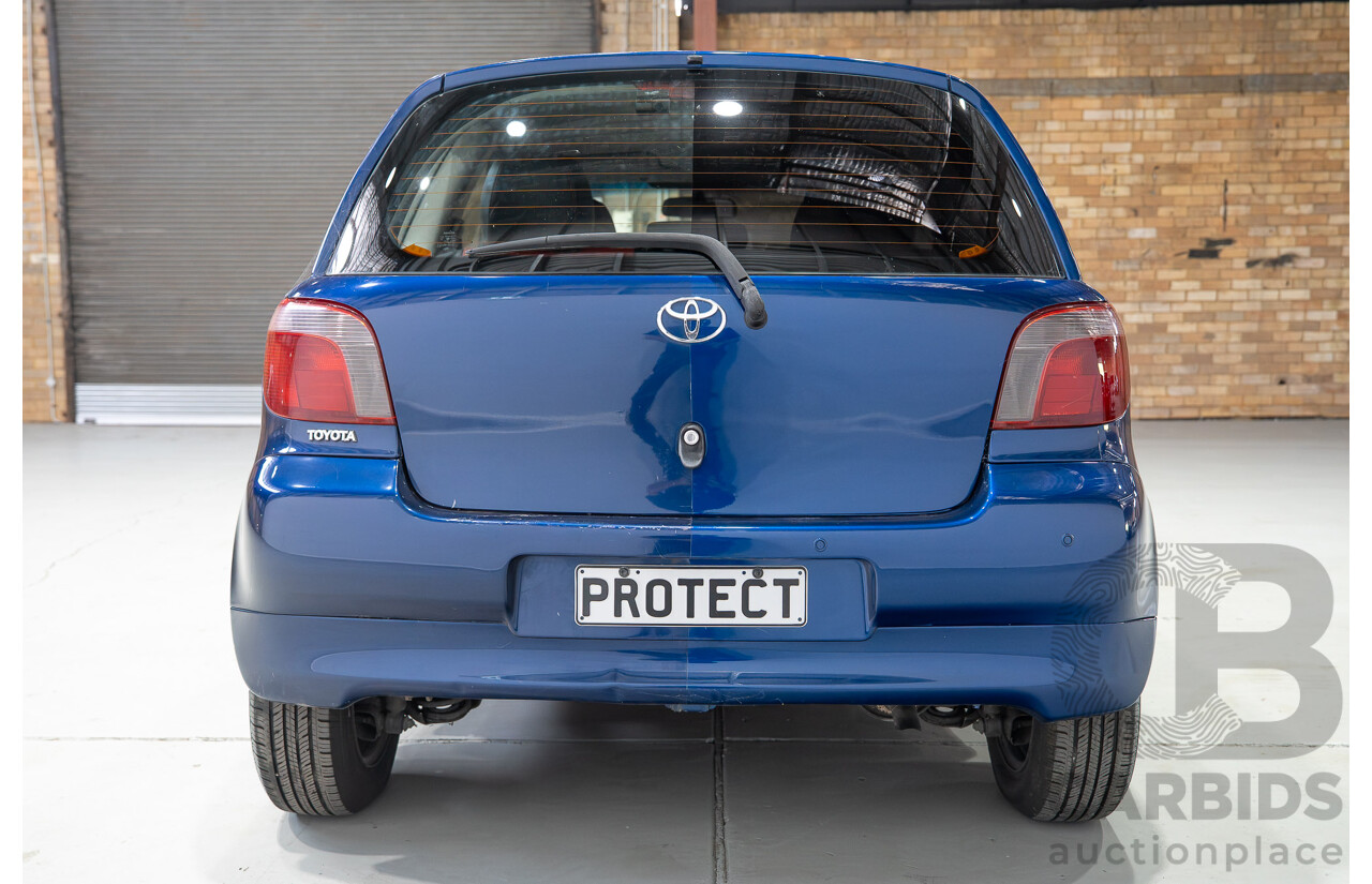 06/2000 Toyota Echo NCP10R 3d Hatchback Blue 1.3L