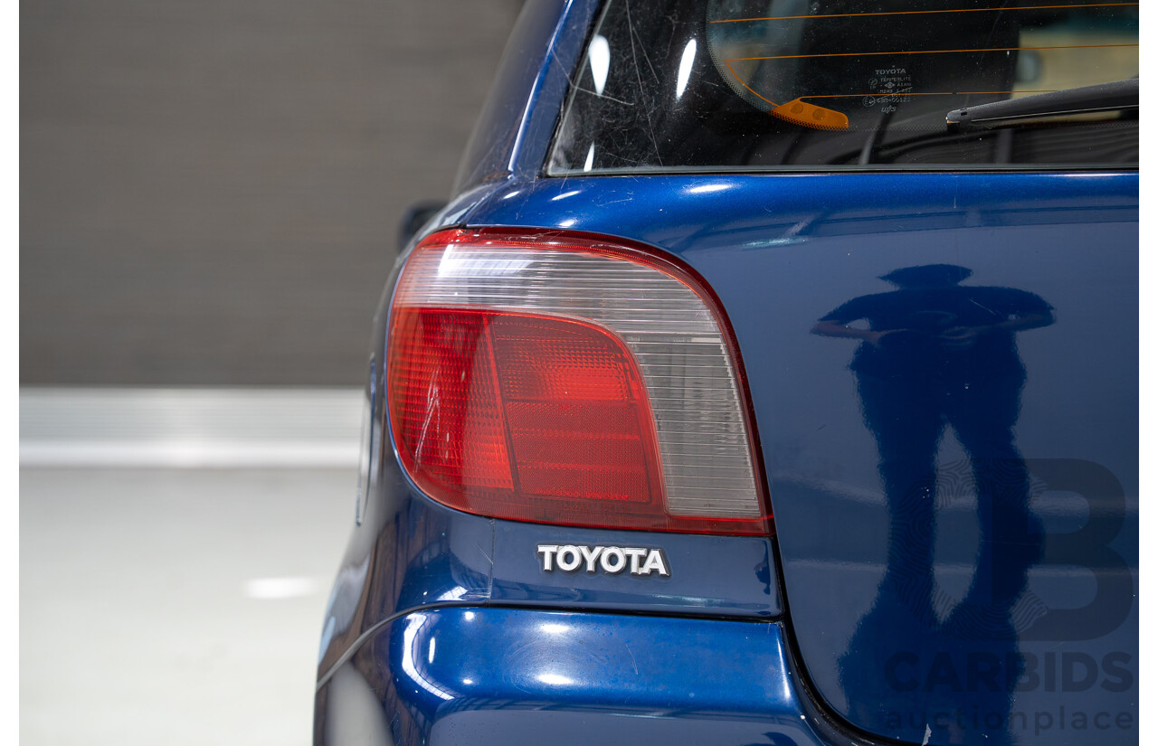 06/2000 Toyota Echo NCP10R 3d Hatchback Blue 1.3L