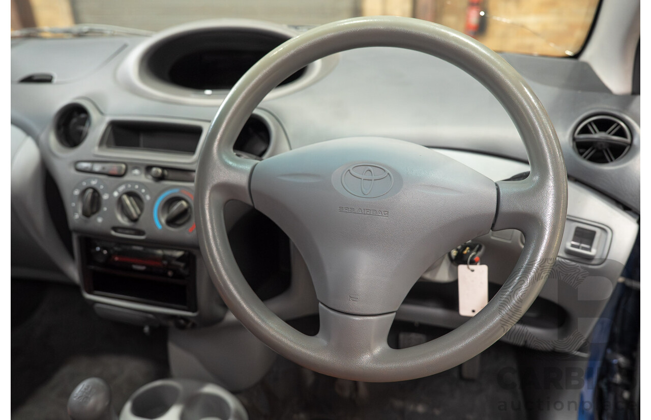 06/2000 Toyota Echo NCP10R 3d Hatchback Blue 1.3L