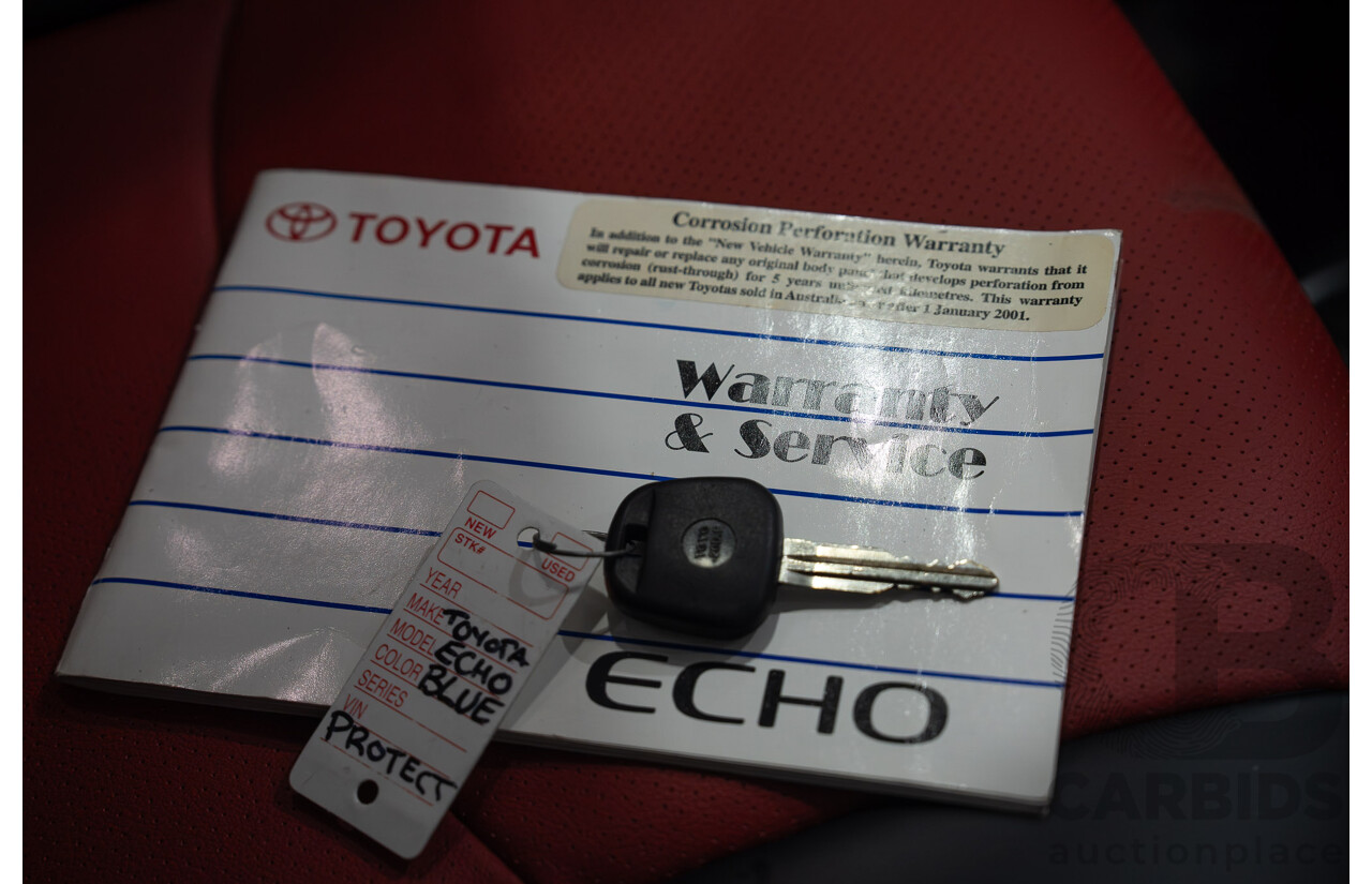 06/2000 Toyota Echo NCP10R 3d Hatchback Blue 1.3L