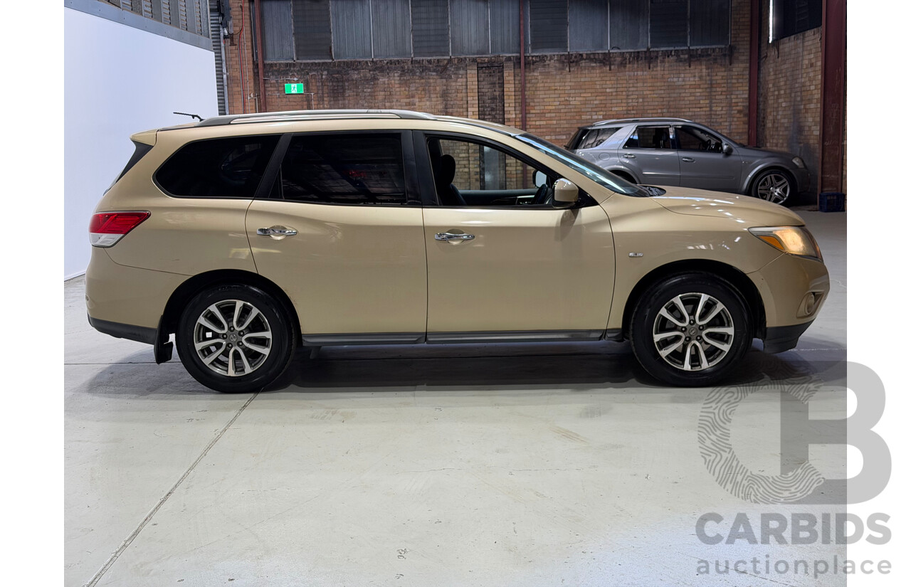 10/2013 Nissan Pathfinder ST (4x4) R52 4d Wagon Gold V6 3.5L - 7 Seater