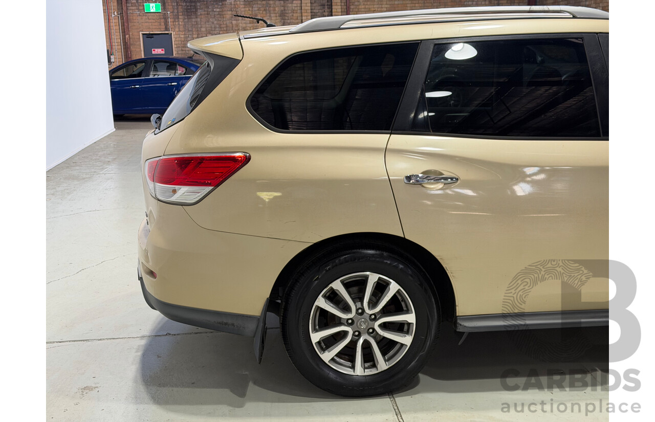 10/2013 Nissan Pathfinder ST (4x4) R52 4d Wagon Gold V6 3.5L - 7 Seater