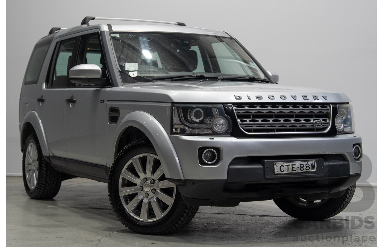 07/2014 Land Rover Discovery 4 3.0 TDV6 (4x4) MY14 4d Wagon Indus Silver Twin Turbo Diesel V6 3.0L - 7 Seater