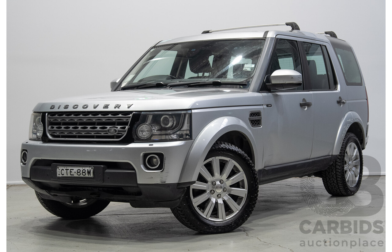 07/2014 Land Rover Discovery 4 3.0 TDV6 (4x4) MY14 4d Wagon Indus Silver Twin Turbo Diesel V6 3.0L - 7 Seater