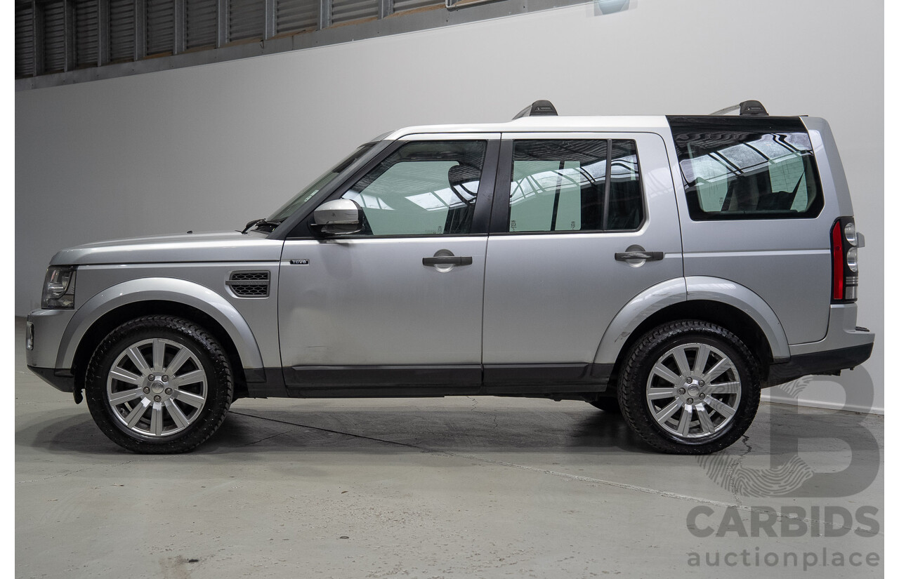 07/2014 Land Rover Discovery 4 3.0 TDV6 (4x4) MY14 4d Wagon Indus Silver Twin Turbo Diesel V6 3.0L - 7 Seater