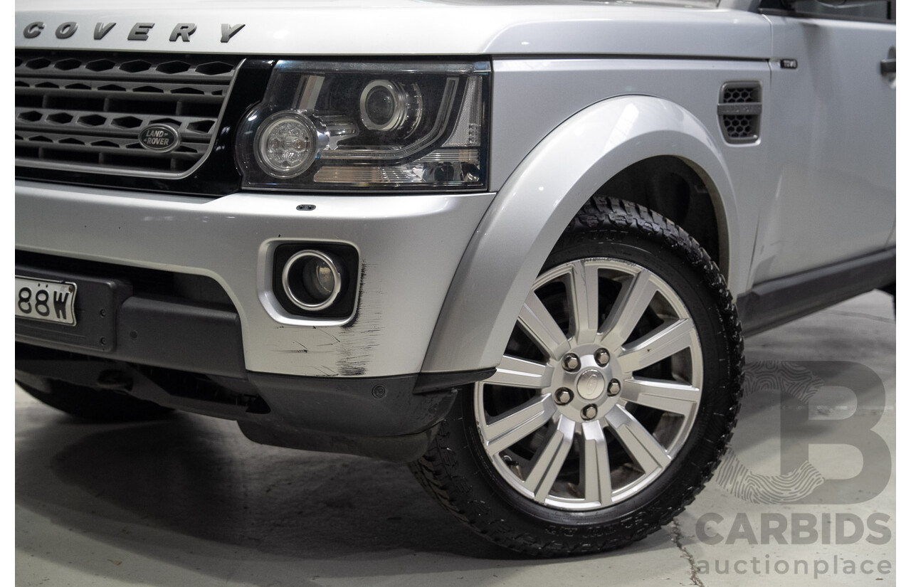 07/2014 Land Rover Discovery 4 3.0 TDV6 (4x4) MY14 4d Wagon Indus Silver Twin Turbo Diesel V6 3.0L - 7 Seater