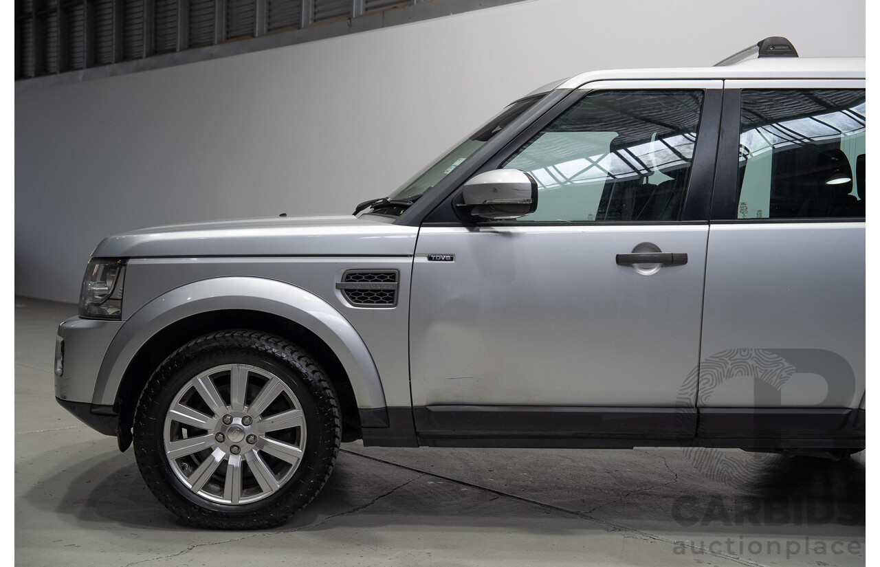 07/2014 Land Rover Discovery 4 3.0 TDV6 (4x4) MY14 4d Wagon Indus Silver Twin Turbo Diesel V6 3.0L - 7 Seater