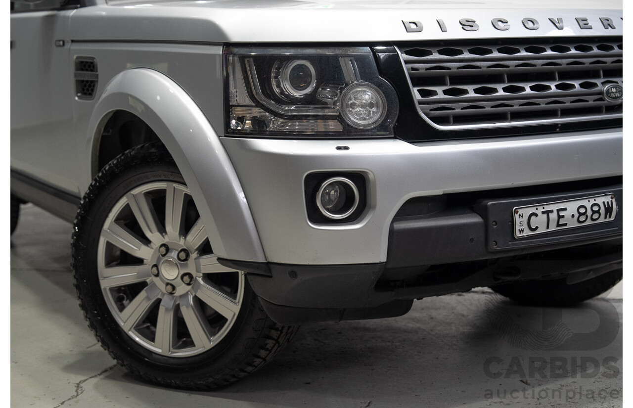 07/2014 Land Rover Discovery 4 3.0 TDV6 (4x4) MY14 4d Wagon Indus Silver Twin Turbo Diesel V6 3.0L - 7 Seater