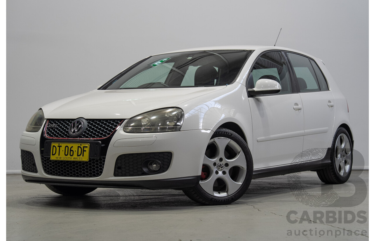 6/2009 Volkswagen Golf GTi 1K MY09 5d Hatchback Candy White Turbo 2.0L