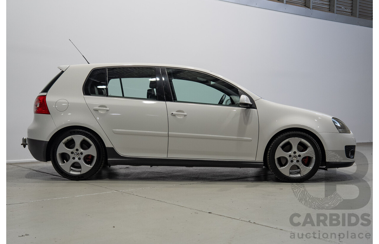 6/2009 Volkswagen Golf GTi 1K MY09 5d Hatchback Candy White Turbo 2.0L