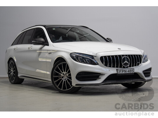 04/2015 Mercedes-Benz C200 205 4d Wagon Polar White 2.0L