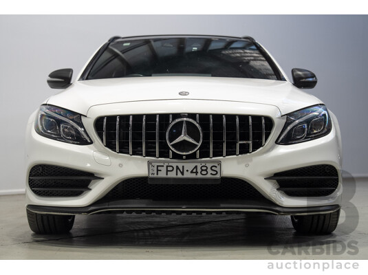 04/2015 Mercedes-Benz C200 205 4d Wagon Polar White 2.0L