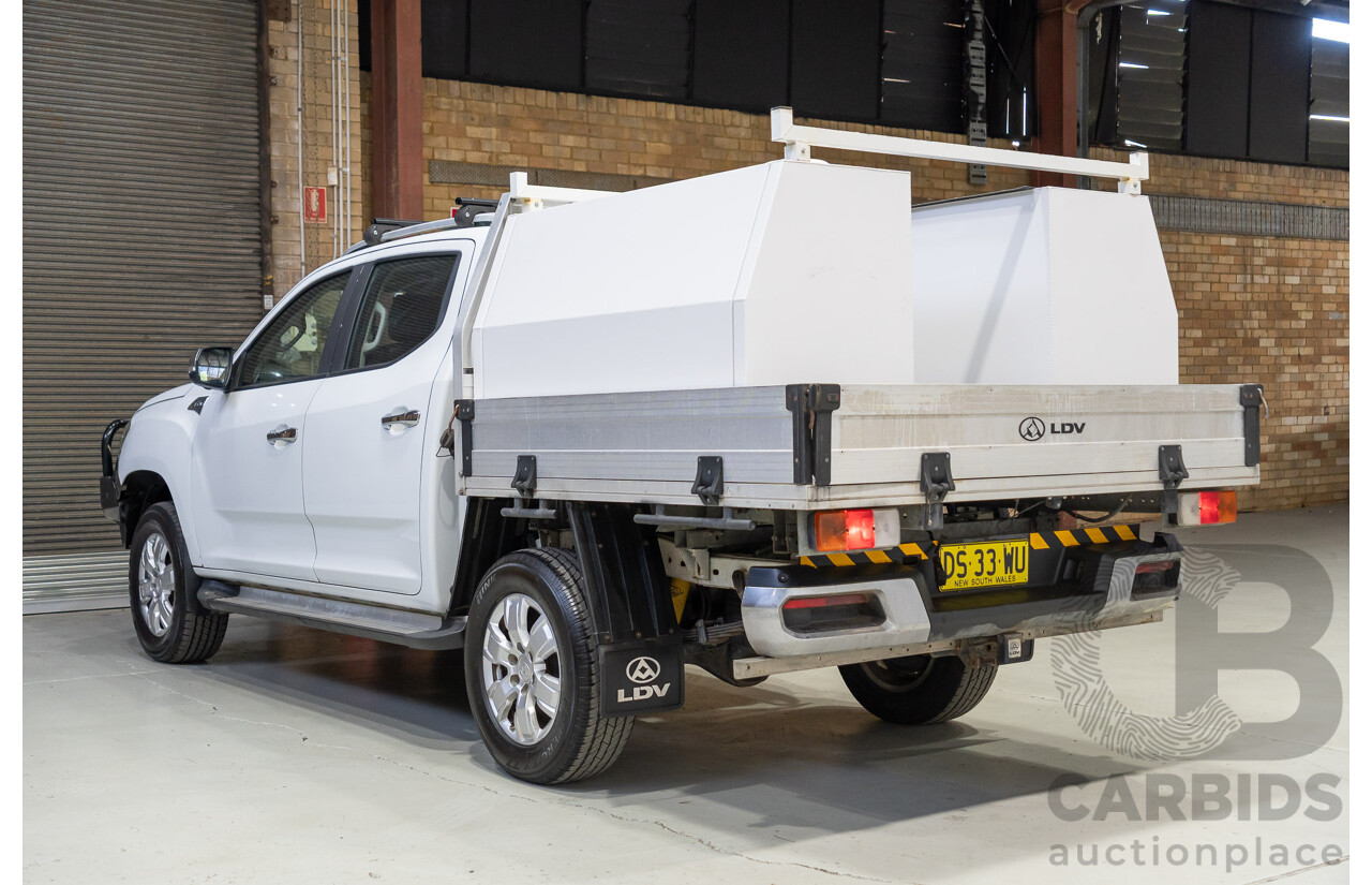 05/2018 LDV T60 Luxe (4x4) SK8C 4d Double Cab Utility Blanc White Turbo Diesel 2.8L