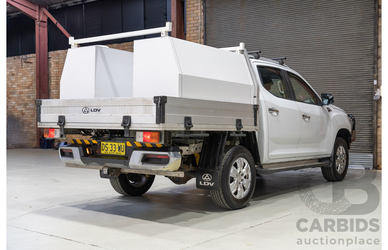 05/2018 LDV T60 Luxe (4x4) SK8C 4d Double Cab Utility Blanc White Turbo Diesel 2.8L
