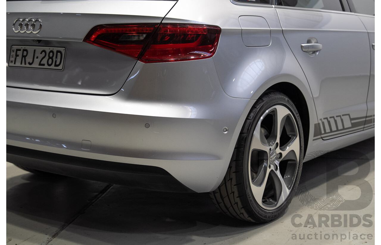 2/2015 Audi A3 Sportback TFSI Ambition 8V MY15 5d Hatchback Floret Silver Metallic Turbo 1.8L
